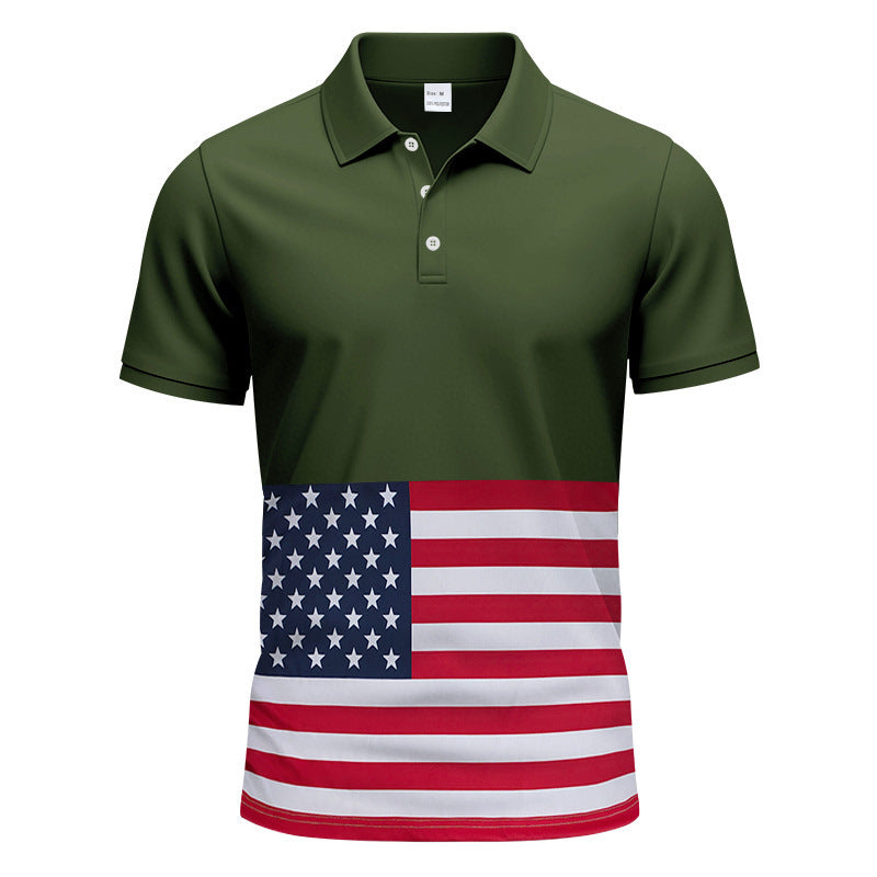 American Menswear Thin Quick-drying Ice Silk Short Sleeve