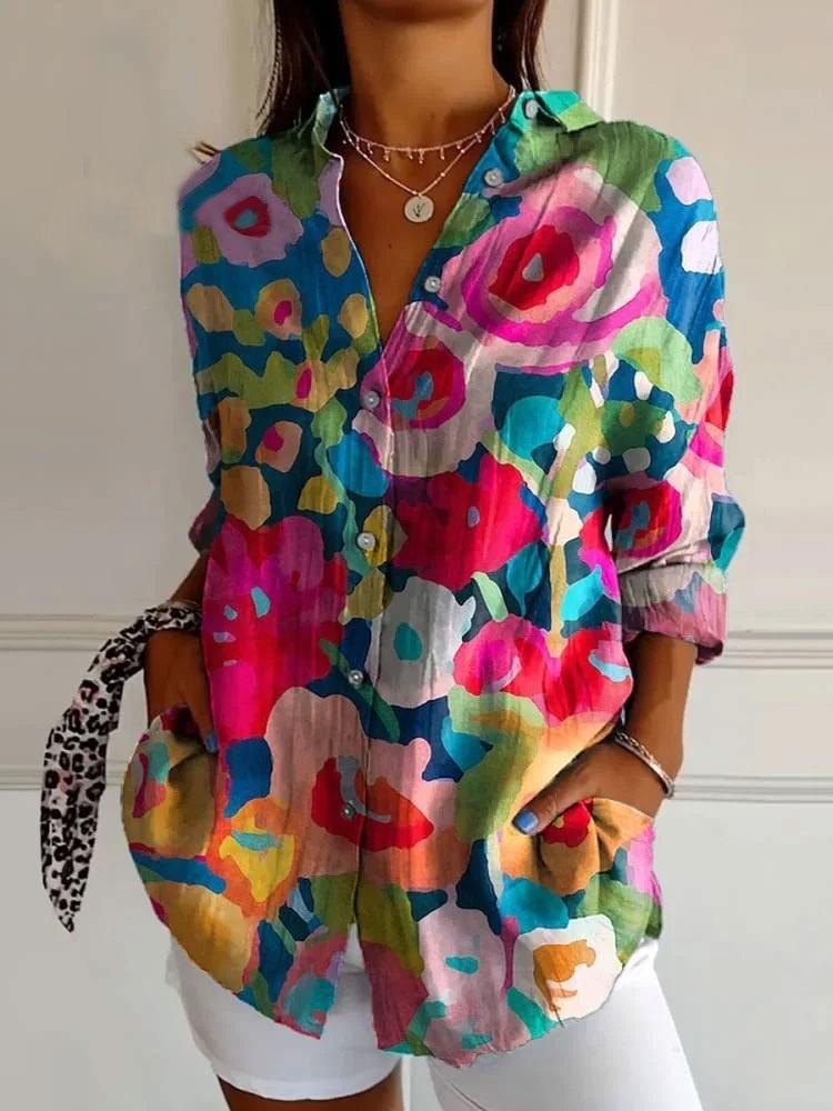 Trendy Long-sleeve Printed Pattern Printed 3D Shirt