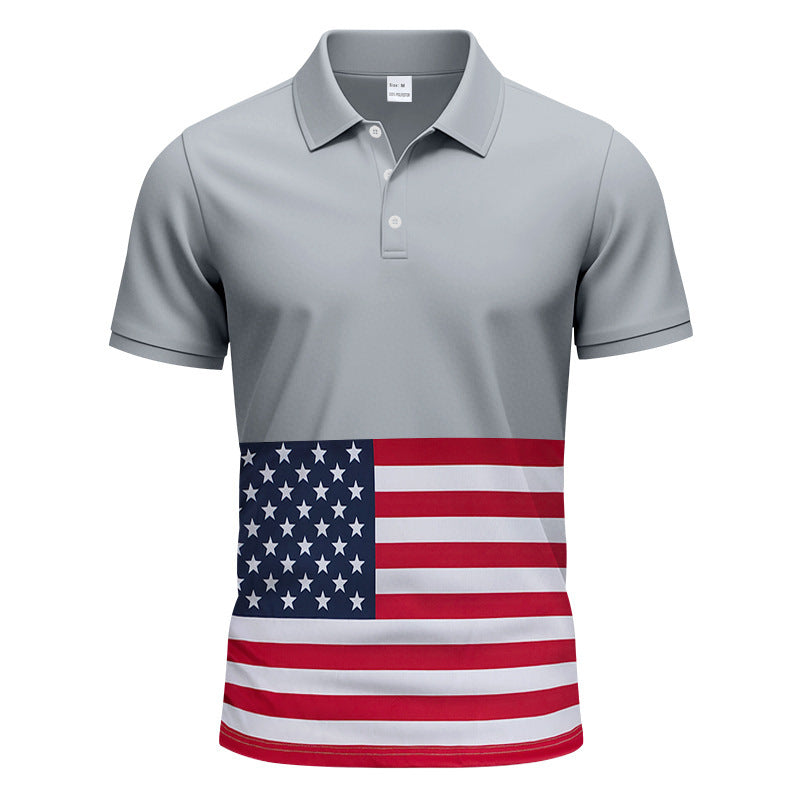 American Menswear Thin Quick-drying Ice Silk Short Sleeve