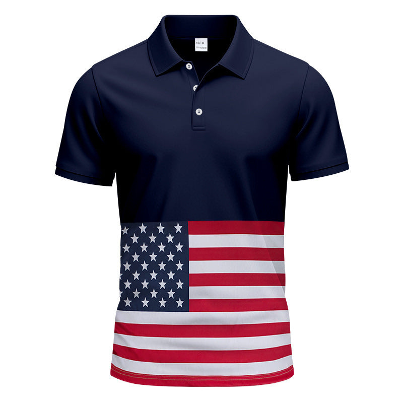 American Menswear Thin Quick-drying Ice Silk Short Sleeve