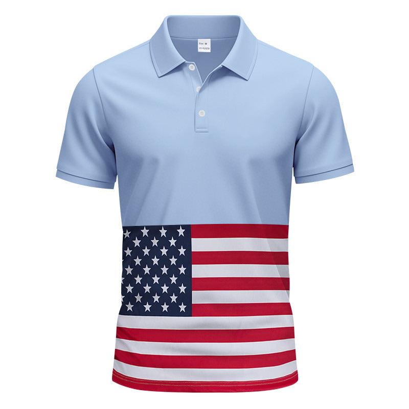 American Menswear Thin Quick-drying Ice Silk Short Sleeve
