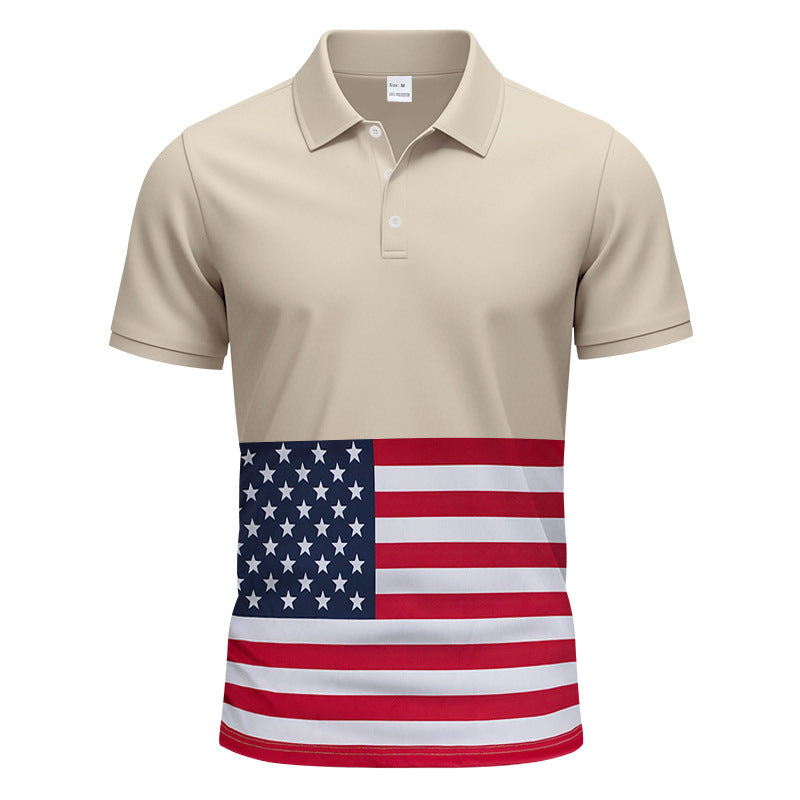 American Menswear Thin Quick-drying Ice Silk Short Sleeve