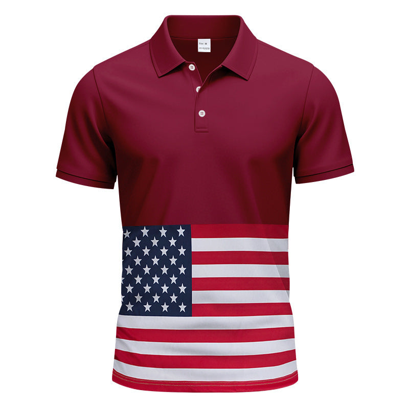American Menswear Thin Quick-drying Ice Silk Short Sleeve